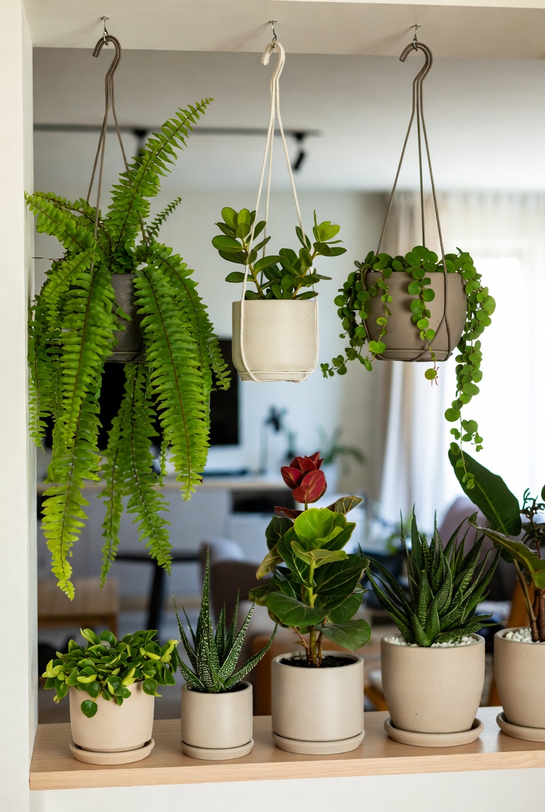 Transformed apartment with plants