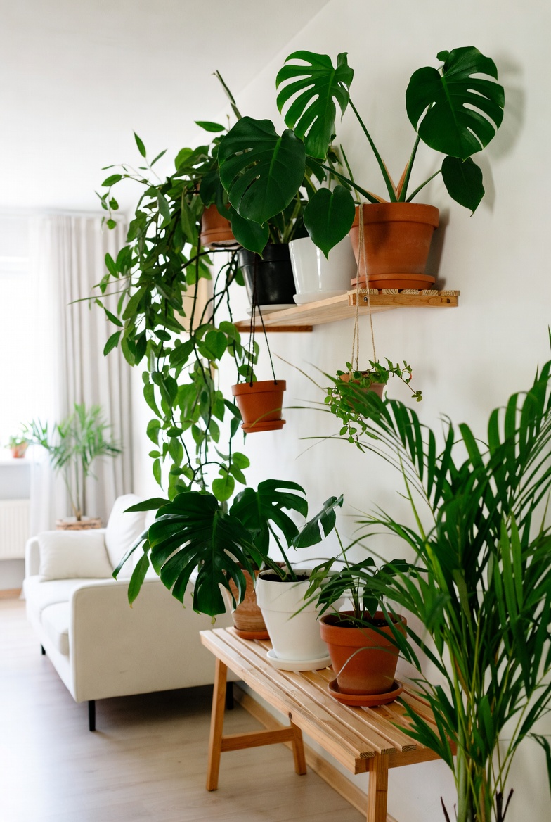 Office plants thriving